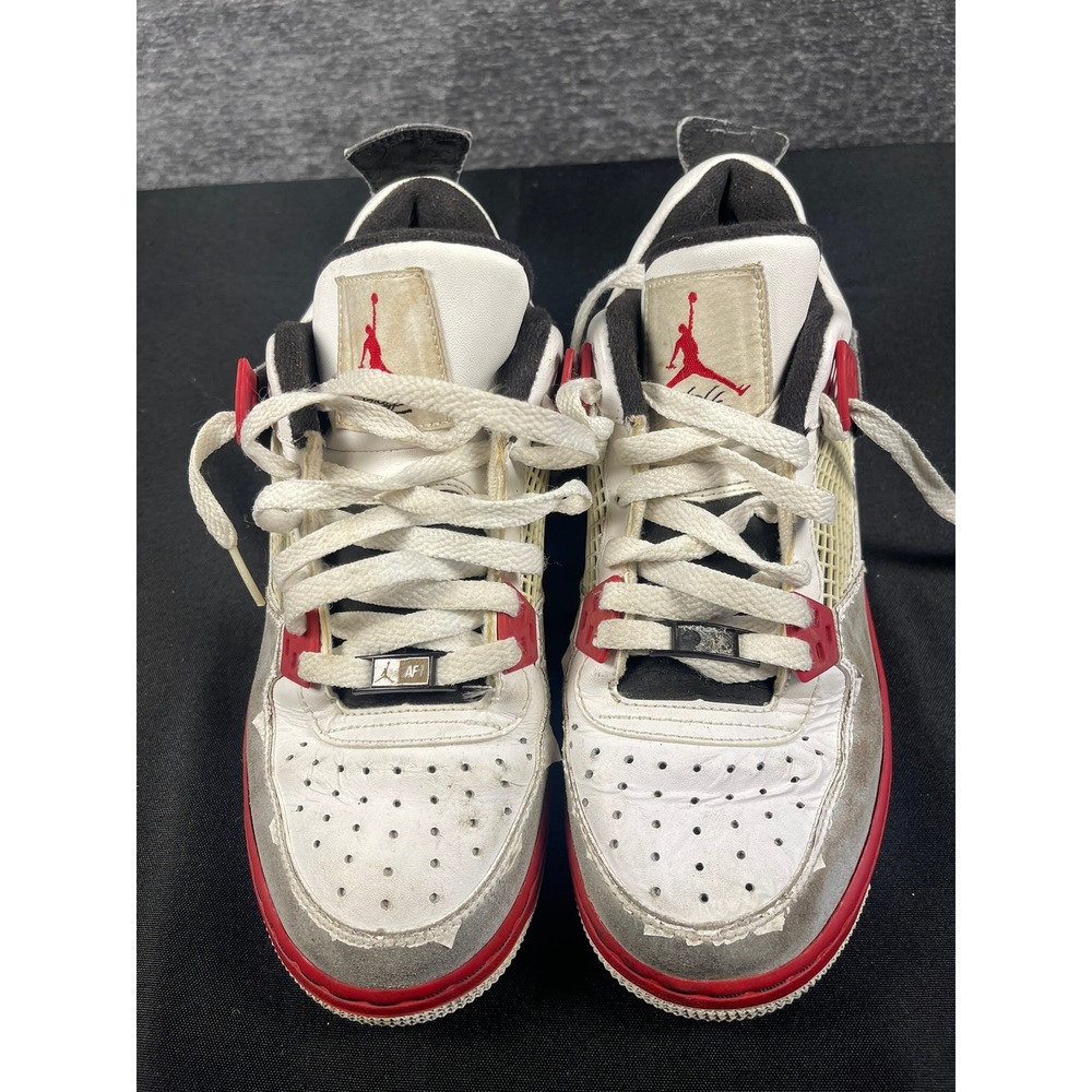 Jordan AJF 4 Fusion Fire Red GS White Black Varsity Red 365160-161 Size 5.5Y